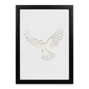 Duif | Heilige Geest Shirt | Christelijk Symbool - Affiche encadrée (27 × 37 cm) - noir - Devant