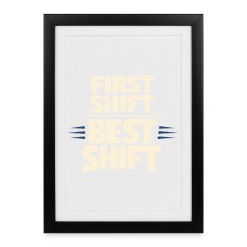 Ligue de la Bière Hockey Humour des joueurs drôles de hockey - Affiche encadrée (27 × 37 cm) - noir - Devant