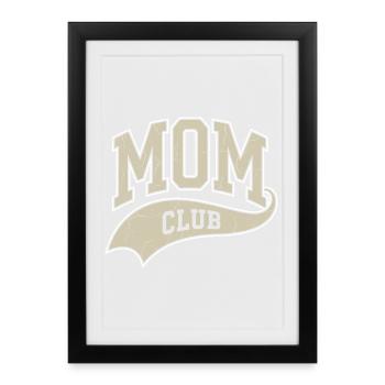 Logo de bannière vintage du MOM CLUB - Affiche encadrée (27 × 37 cm) - noir - Devant