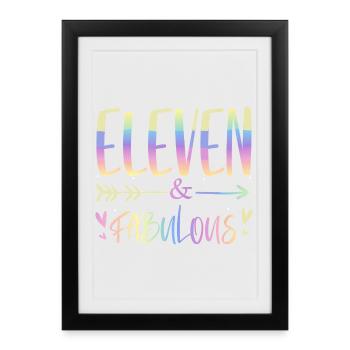 Onze & Fabuleux Scénario Arc-en-ciel - Affiche encadrée (27 × 37 cm) - noir - Devant