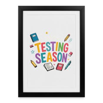 J’ai survécu à la phase d’examens Humour scolaire - Affiche encadrée (27 × 37 cm) - noir - Devant