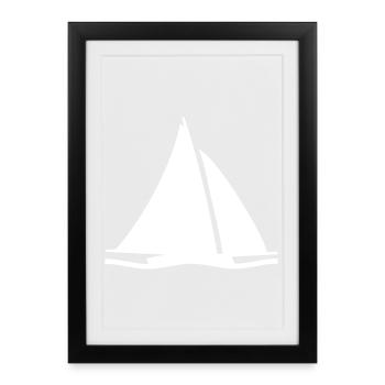Voile - Affiche encadrée (27 × 37 cm) - noir - Devant