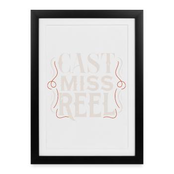Cast Miss Reel - Framed poster (27 × 37 cm) - black - Front