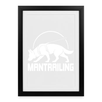 German Shepherd Mantrailing Dog Sports Dogs - Framed poster (27 × 37 cm) - black - Front