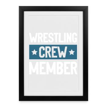 Wrestling Crew - Framed poster (27 × 37 cm) - black - Front