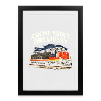 Ask Me About Paint | Railways - Framed poster (27 × 37 cm) - black - Front