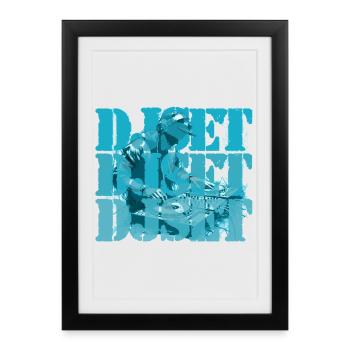DJ set - Affiche encadrée (27 × 37 cm) - noir - Devant
