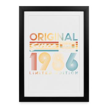 40 ans 40 ans 1986 Vintage Né - Affiche encadrée (27 × 37 cm) - noir - Devant