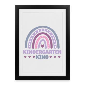 Rainbow Kindergarten Child 2024 Kindergarten - Framed poster (27 × 37 cm) - black - Front