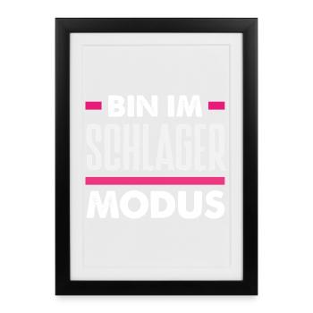 Je participe au concert du festival Schlager Mode Party - Affiche encadrée (27 × 37 cm) - noir - Devant