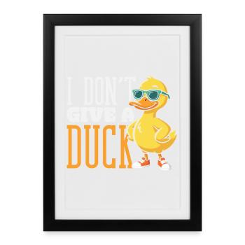 Motifs drôles de canards Citons amoureux de canards - Affiche encadrée (27 × 37 cm) - noir - Devant