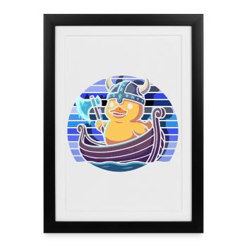 Motifs drôles de canards Citons amoureux de canards - Affiche encadrée (27 × 37 cm) - noir - Devant