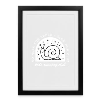 Club d’enfants groupe de course pour enfants - Affiche encadrée (27 × 37 cm) - noir - Devant