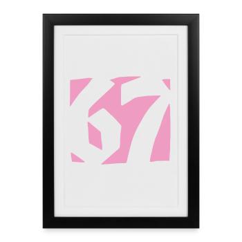 67 Minimal Streetwear Design de tendance - Affiche encadrée (27 × 37 cm) - noir - Devant