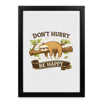 Funny Sloth Lover Gift Coffee Mug - Framed poster (27 × 37 cm) - black - Front