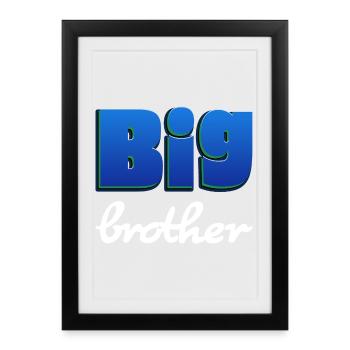 Lettrage Big Brother pour Big Brother - Affiche encadrée (27 × 37 cm) - noir - Devant