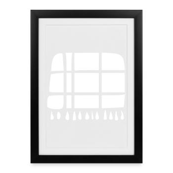 Wool blanket handmade gift - Framed poster (27 × 37 cm) - black - Front