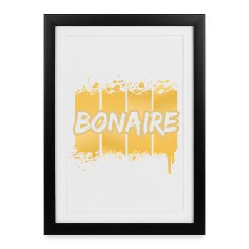Bonaire - Framed poster (27 × 37 cm) - black - Front