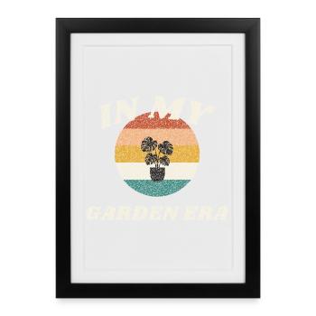 À l’époque de mon jardin rétro - Affiche encadrée (27 × 37 cm) - noir - Devant