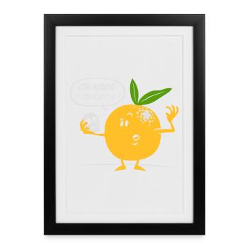 Orange o desespoir - Affiche encadrée (27 × 37 cm) - noir - Devant
