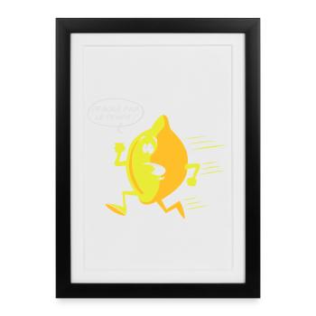 Citron pressé - Affiche encadrée (27 × 37 cm) - noir - Devant