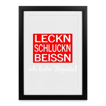 Tequila - Gerahmtes Poster (27 × 37 cm) - Schwarz - Vorne