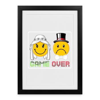 Game over - Affiche encadrée (27 × 37 cm) - noir - Devant
