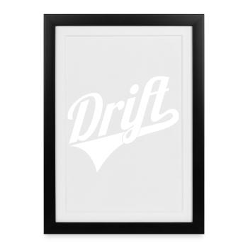 Drift lettering logo - Framed poster (27 × 37 cm) - black - Front
