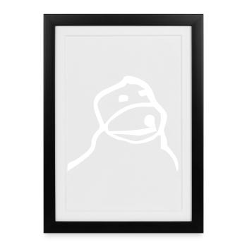 flat eric - design - Framed poster (27 × 37 cm) - black - Front