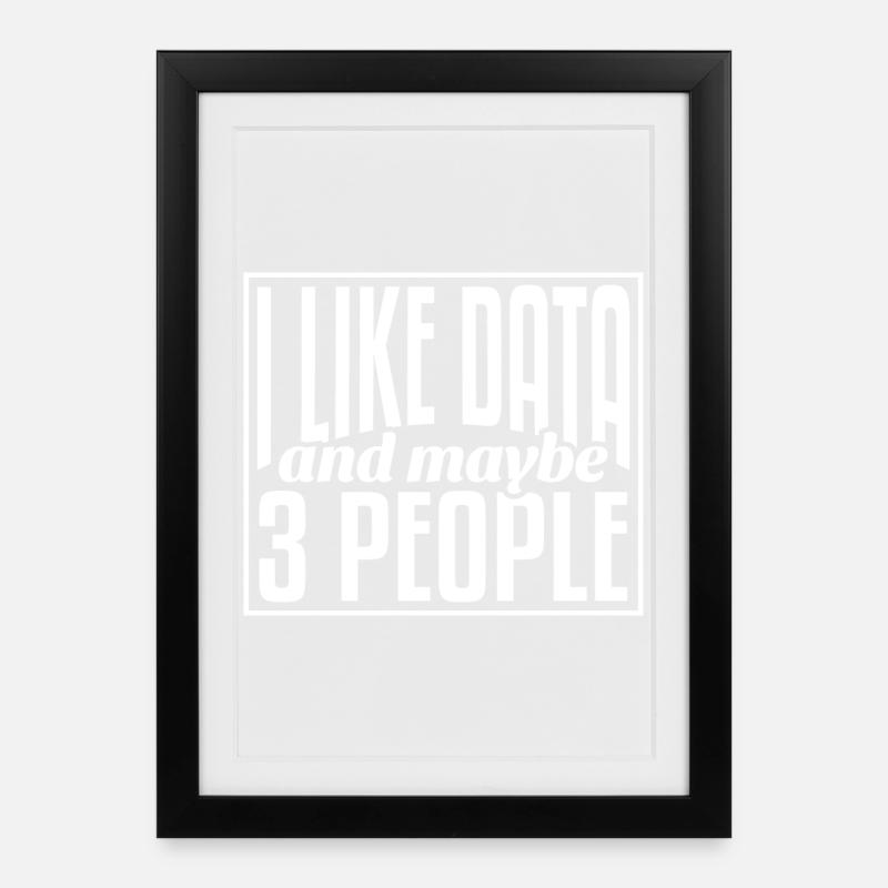 Data Data Science Data Analyst - Framed poster (27 × 37 cm) - black