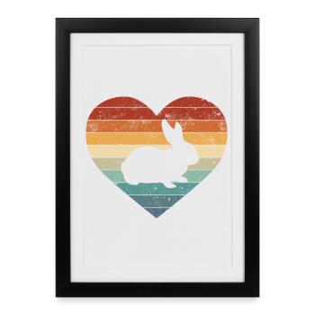 Lapin lapin - Affiche encadrée (27 × 37 cm) - noir - Devant