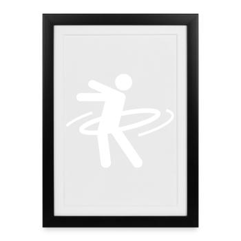 Hulahoop - Affiche encadrée (27 × 37 cm) - noir - Devant