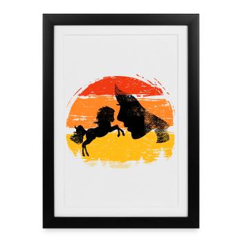 Équitation pour les chuchoteurs de chevaux, équitation pour débutants - Affiche encadrée (27 × 37 cm) - noir - Devant