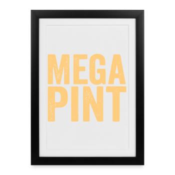 Design typographique audacieux sur fond pastel - Affiche encadrée (27 × 37 cm) - noir - Devant