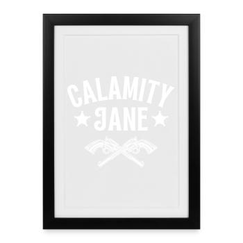 Calamity Jane, western, country - Framed poster (27 × 37 cm) - black - Front