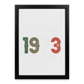 Living Legend 1973 Édition Limitée - Affiche encadrée (27 × 37 cm) - noir - Devant