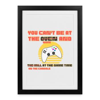 Gamer vs Work: Console Clash - Framed poster (27 × 37 cm) - black - Front