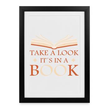 Look it's in a book - Framed poster (27 × 37 cm) - black - Front