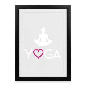 Yoga - Framed poster (27 × 37 cm) - black - Front