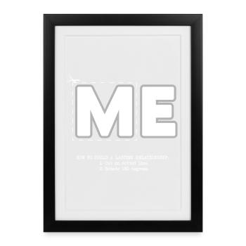 Moi (sombre) - Affiche encadrée (27 × 37 cm) - noir - Devant
