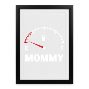 Mommy daddy baby match t shirt - Affiche encadrée (27 × 37 cm) - noir - Devant
