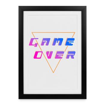 GameOver - Affiche encadrée (27 × 37 cm) - noir - Devant