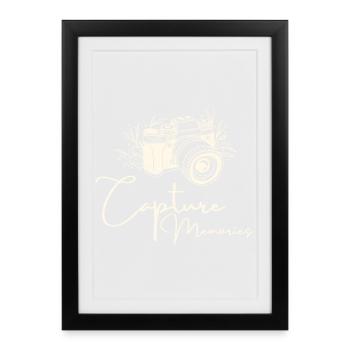 Photography Quote Capture Memories - Framed poster (27 × 37 cm) - black - Front