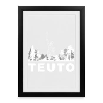 Teuto - Gerahmtes Poster (27 × 37 cm) - Schwarz - Vorne