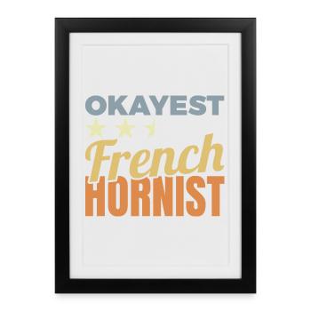 Average Horn Player - Framed poster (27 × 37 cm) - black - Front