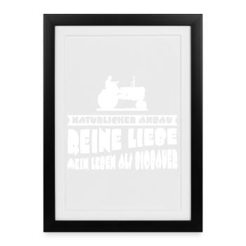 Biobauer Natürlicher Anbau Reine Liebe Landwirt - Gerahmtes Poster (27 × 37 cm) - Schwarz - Vorne