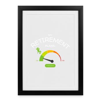 Régimes de retraite : des niveaux de stress détendus et faibles - Affiche encadrée (27 × 37 cm) - noir - Devant