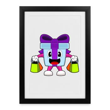 Christmas Shopping Package - Framed poster (27 × 37 cm) - black - Front