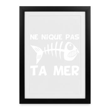 La mer se meurt - Affiche encadrée (27 × 37 cm) - noir - Devant