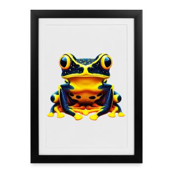 Frog - Framed poster (27 × 37 cm) - black - Front